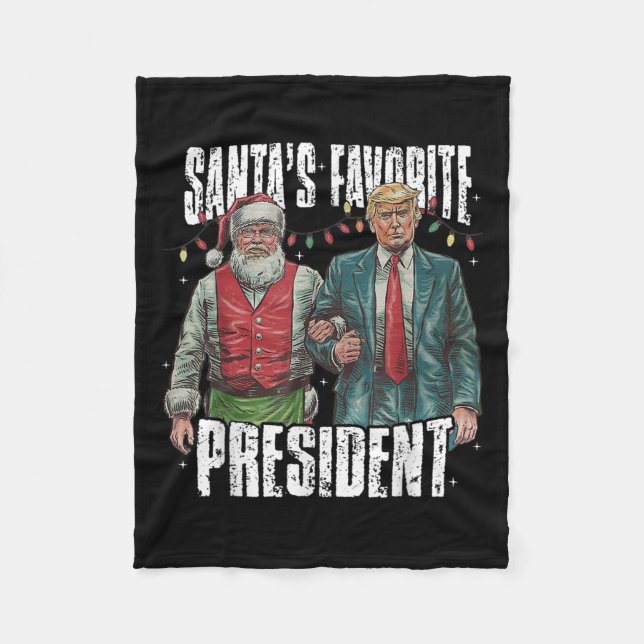 Trump Santa's Favorite President Fleecefilt (Framsidan)