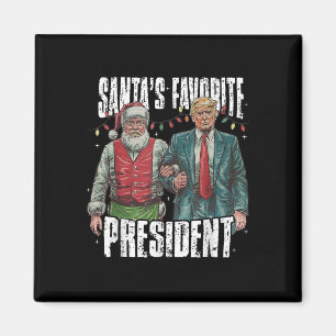 Trump Santa's Favorite President Magnet