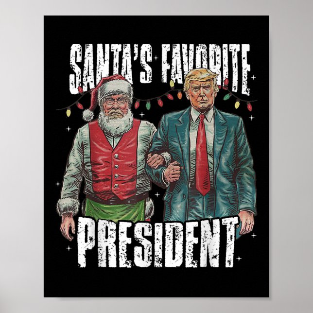 Trump Santa's Favorite President Poster (Framsidan)