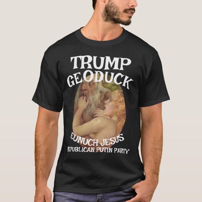 Trump Satyr Night Geoduck Jesus Republican WH T Shirt (Framsida)