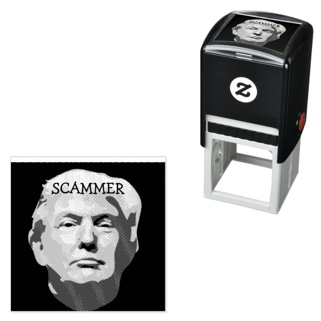Trump Scammer Self-Inking Frimärke Självfärgande Stämpel (In Situ)