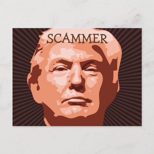 Trump Scammer-vykort Vykort (Framsida)