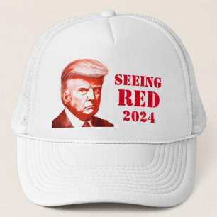 Trump Seeing Red Unofficial Mugg Shot Trump 2024 Keps