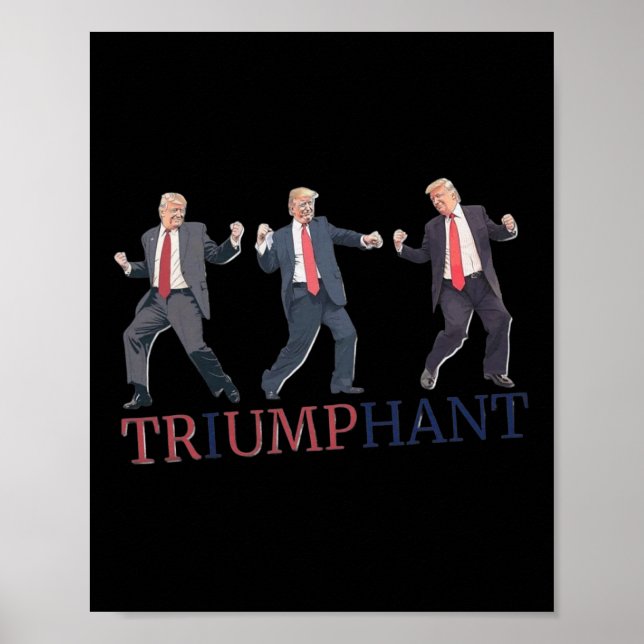 Trump segerdans invigning triumfartad återkomst poster (Framsidan)