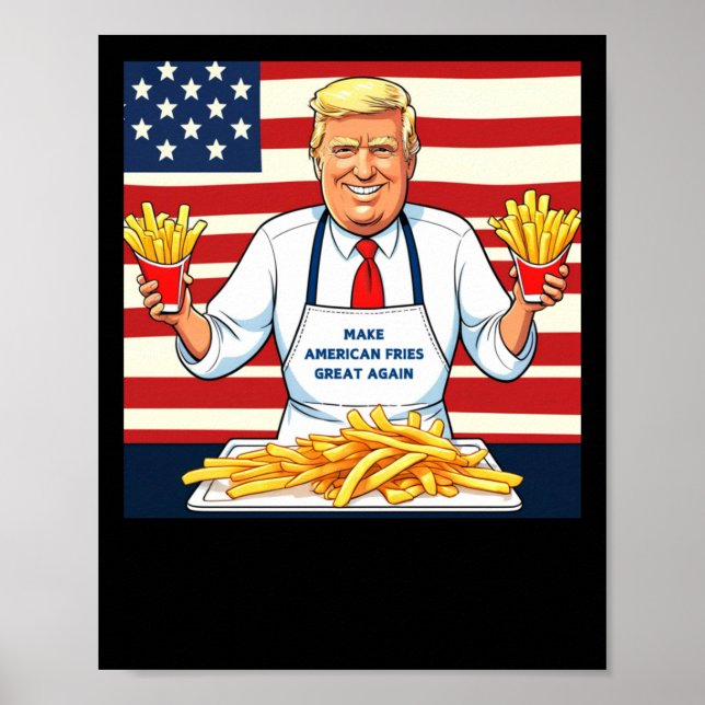 Trump Serving Mc donalds Fries Poster (Framsidan)