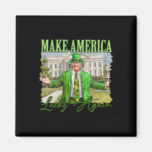 Trump Shamrock Gör Amerika Lucky Igen St Patrick Magnet