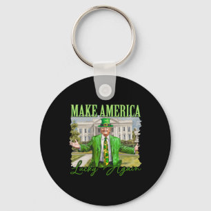 Trump Shamrock Gör Amerika Lucky Igen St Patrick Nyckelring