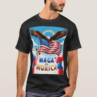 Trump Shirt American Flagga Team Murica MAGA T