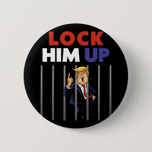 Trump Shirt - Lås upp honom - Kanttrupp Knapp (Framsida)