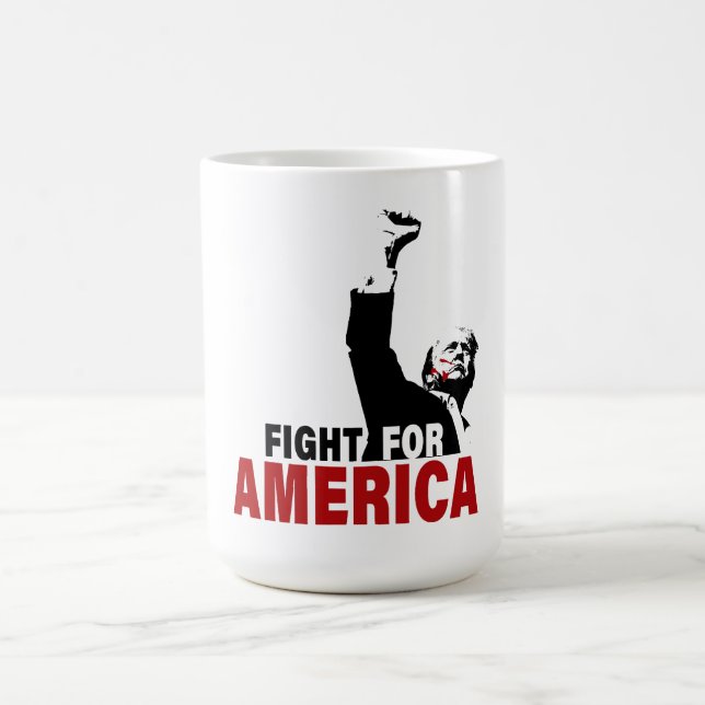 Trump Shoght Fight Fight For America Kaffemugg (Center)