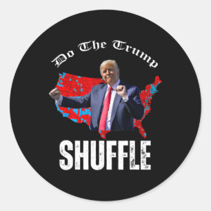 Trump Shuffle Trump Elaine Dance Gif Trump Dan Runt Klistermärke