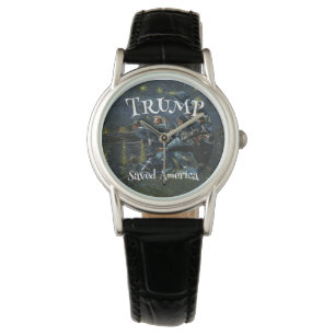 Trump Signatur Mörkblå Frihet Familj Tro Armbandsur