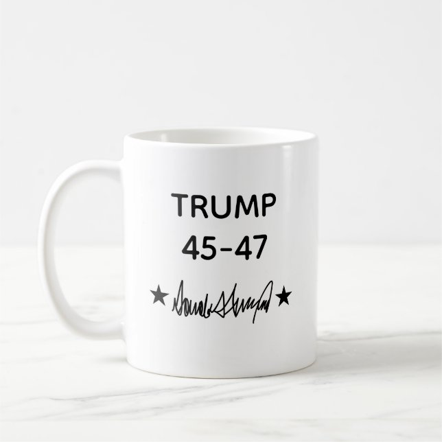 Trump Signature 45-47 Kaffemugg (Vänster)