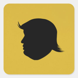 TRUMP SILHOUETTE STICKER FYRKANTIGT KLISTERMÄRKE