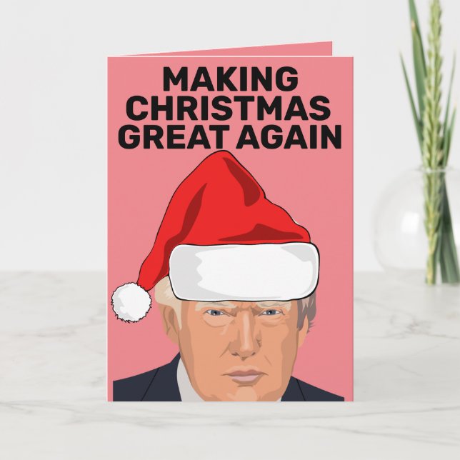 TRUMP SKAPAR CHRISTMAS UNDERBARA ÅTERKORT KORT (Framsida)