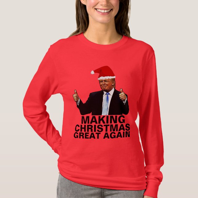 TRUMP SKAPAR CHRISTMAS UNDERBART IGEN T-SHIRTS (Framsida)