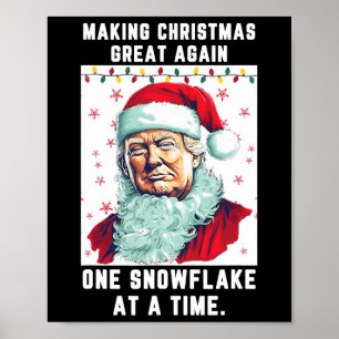 Trump Skapar julens Underbar igen En snöflake A Poster