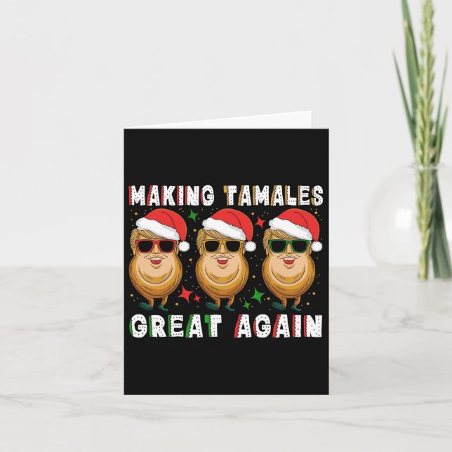 Trump Skapar Tamale Underbar igen Julafton Mexican Kort (Framsida)