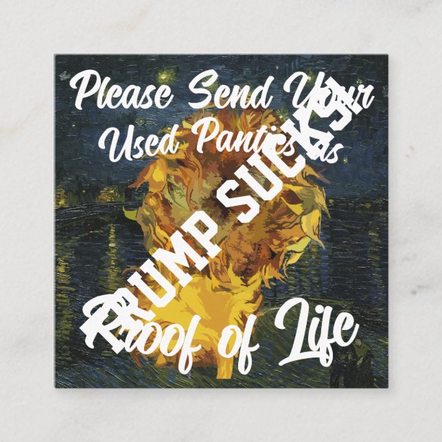 Trump Skicka Dina Begagnade Trosor som Livstecken Tilläggskort (Framsida)