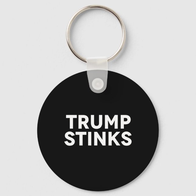 Trump Smells Bad Stinks Nyckelring (Framsida)