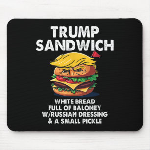 Trump Smörgås Vitt Bröd Full Av Lögner Rolig P Musmatta