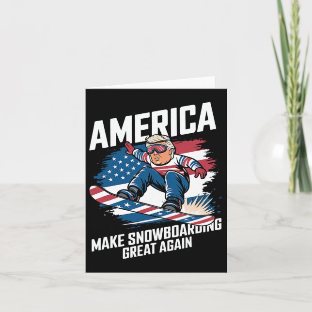Trump Snowboard Usa - Gör nu påstigning Underbar A Kort (Framsida)