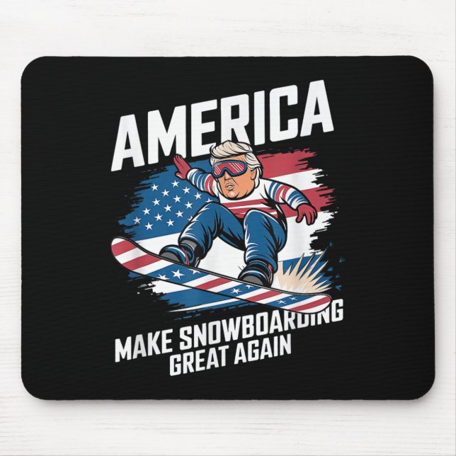 Trump Snowboard Usa - Gör nu påstigning Underbar A Musmatta (Framsidan)
