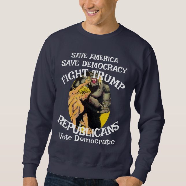 Trump socialist lång ärmad tröja (Framsida)