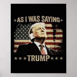 Trump Som jag sa Trump Hans tal Trump Vance Poster