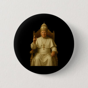 Trump som Vatican Church Pope Funny Pope Trump Knapp