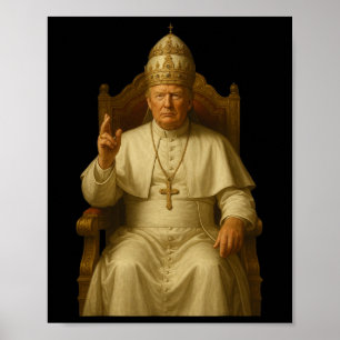 Trump som Vatican Church Pope Funny Pope Trump Poster