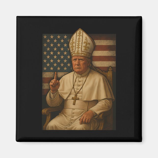 Trump som Vatican Church Pope Republican made Vati Magnet (Framsidan)