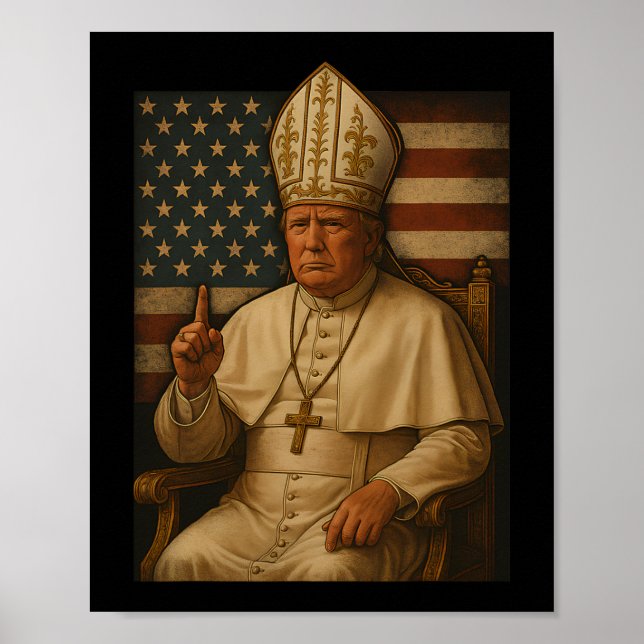 Trump som Vatican Church Pope Republican made Vati Poster (Framsidan)