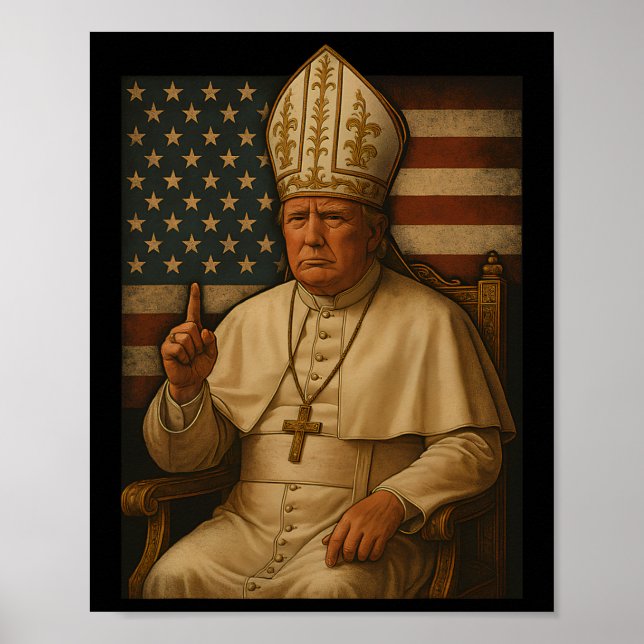 Trump som Vatican Church Pope Republican made Vati Poster (Framsidan)