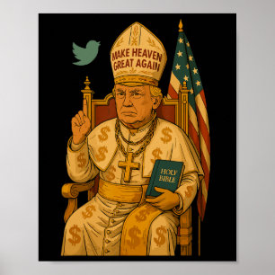 Trump som Vatican Church Pope Trump Poster
