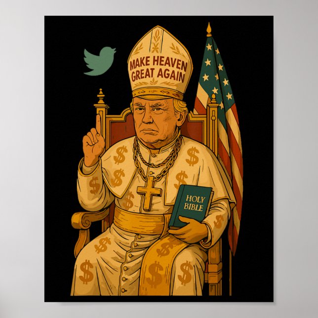 Trump som Vatican Church Pope Trump Poster (Framsidan)