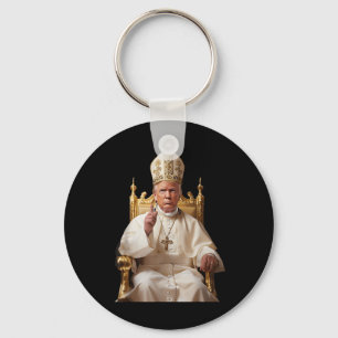 Trump som Vatican Church Pope Vatican Christian Nyckelring
