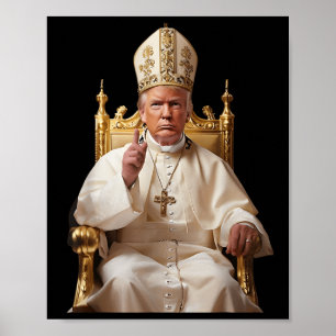 Trump som Vatican Church Pope Vatican Christian Poster