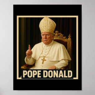Trump som Vatikanens kyrkopaus Trump Roligt Vatika Poster