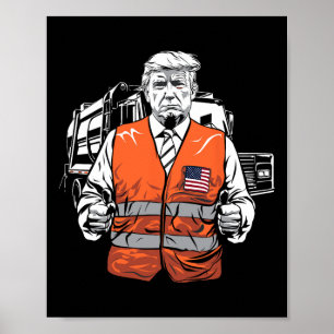 Trump Sopor Lastbil Vest Poster