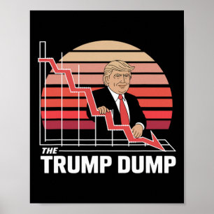 Trump Soptplats Roligt Anti Trump Aktiemarknadskra Poster