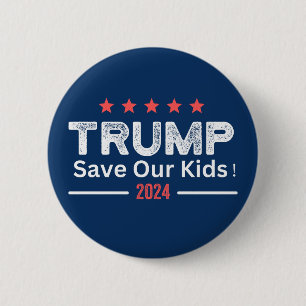Trump. Spara våra barn/val 2024 Knapp