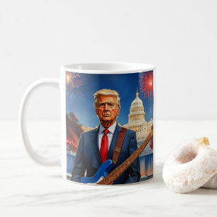 Trump Spela upp elbuss, amerikanska Huvudstad Fire Kaffemugg