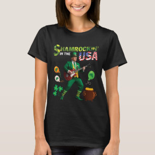 Trump spelar gitarr shamrokin i USA Saint P T Shirt