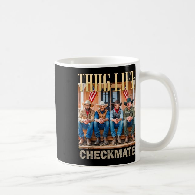 Trump Squad Thug Life Trump Vance Kennedy Elon Kaffemugg (Höger)