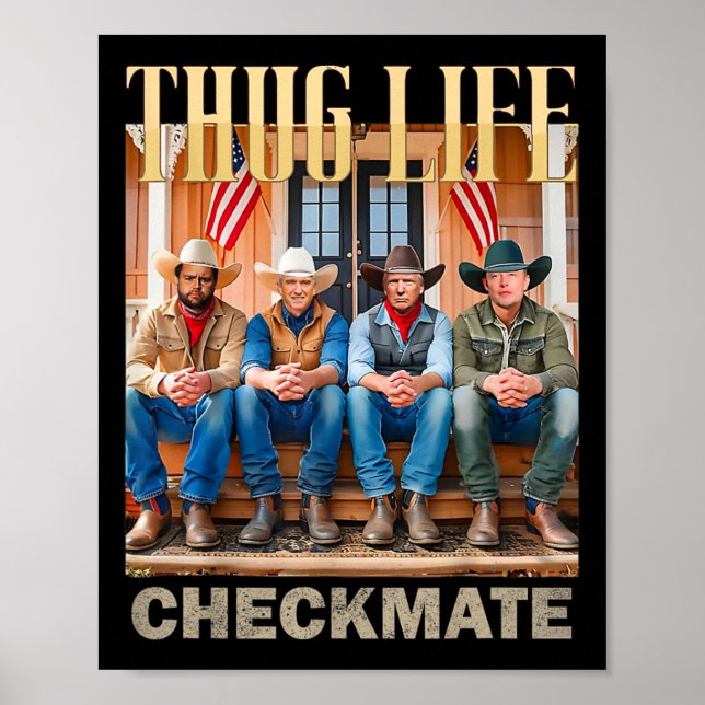 Trump Squad Thug Life Trump Vance Kennedy Elon Poster (Framsidan)