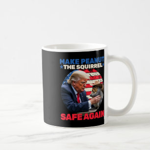 Trump Squirrel Gör Peanut Squirrel Säker igen Tru Kaffemugg