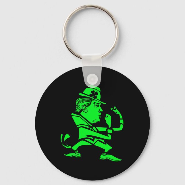 Trump St. Paddy's Roliga Trump St Patrick's Day  Nyckelring (Framsida)