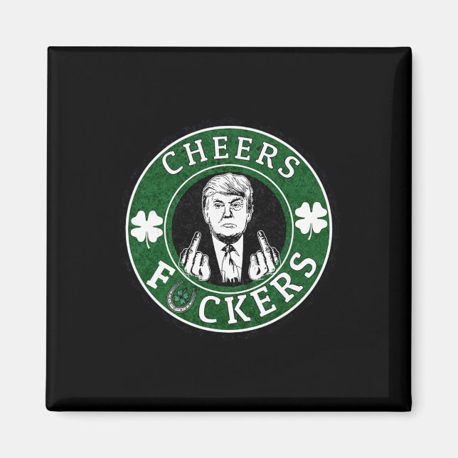 Trump St Patrick’s Day Cheers Ers Shamrock Patrick Magnet (Framsidan)
