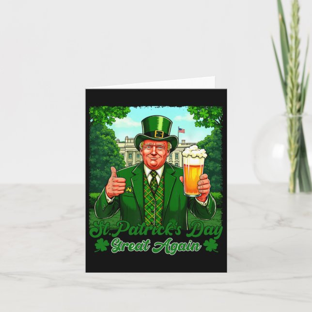 Trump St. patricks dag - Gör St. Patricks dag St Kort (Framsida)